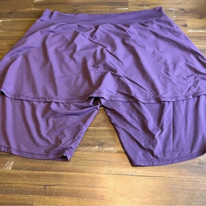 Ella Mae Modest Swim Skirt Short Swimsuit Bathing Suit Purple 0X Bottom